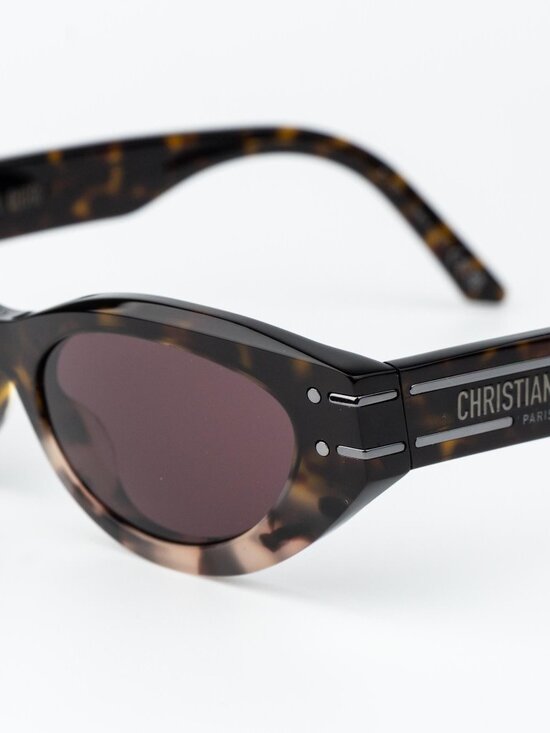 Dior Women Sunglasses Havana Bordeaux Oval DIORSIGNATURE B5I 25D0 NEW AUTHENTIC main image 6